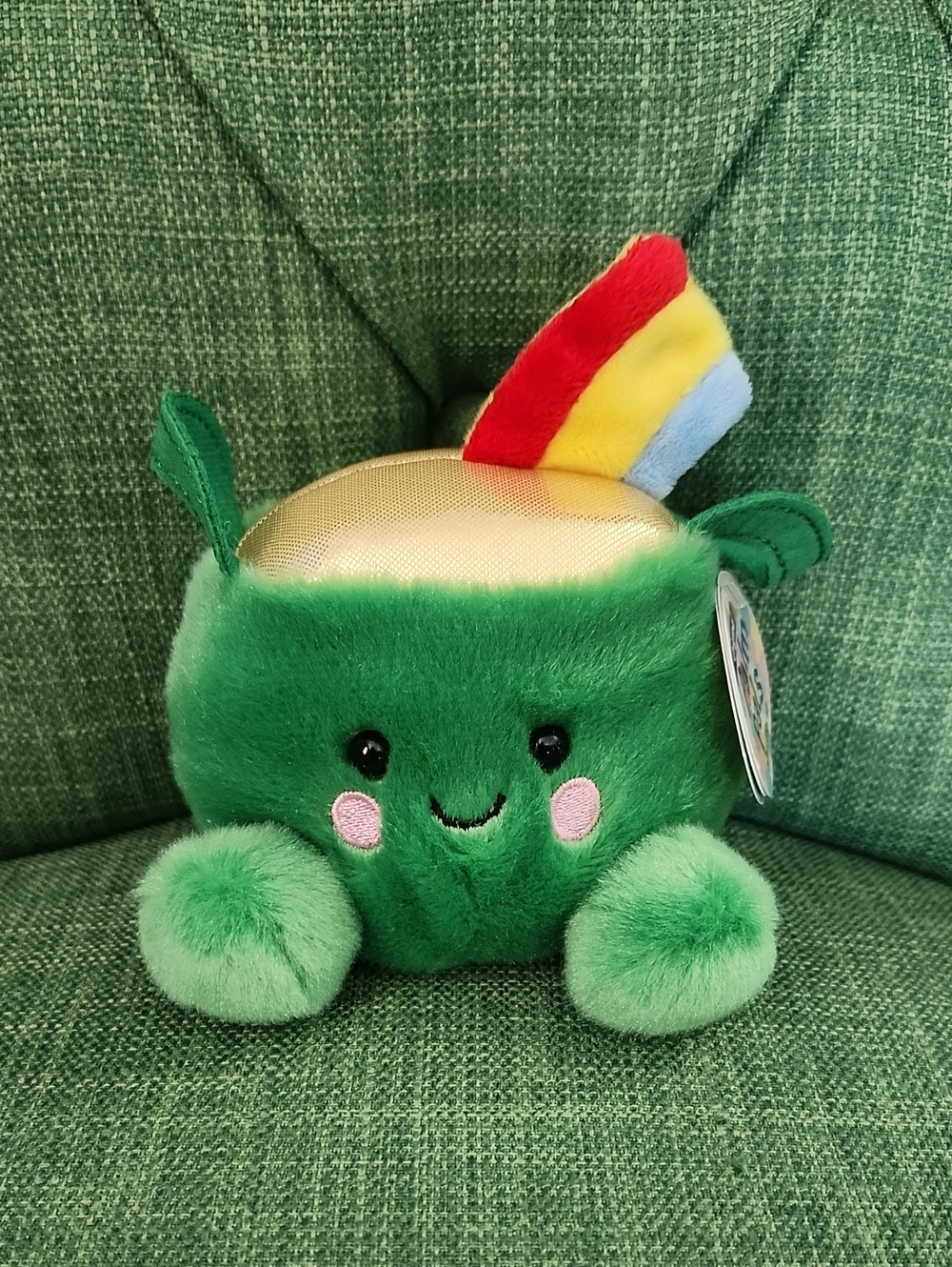 Palm Pals Ciera Plush Green Pot of Gold with Rainbow Soft Squishy Friend
